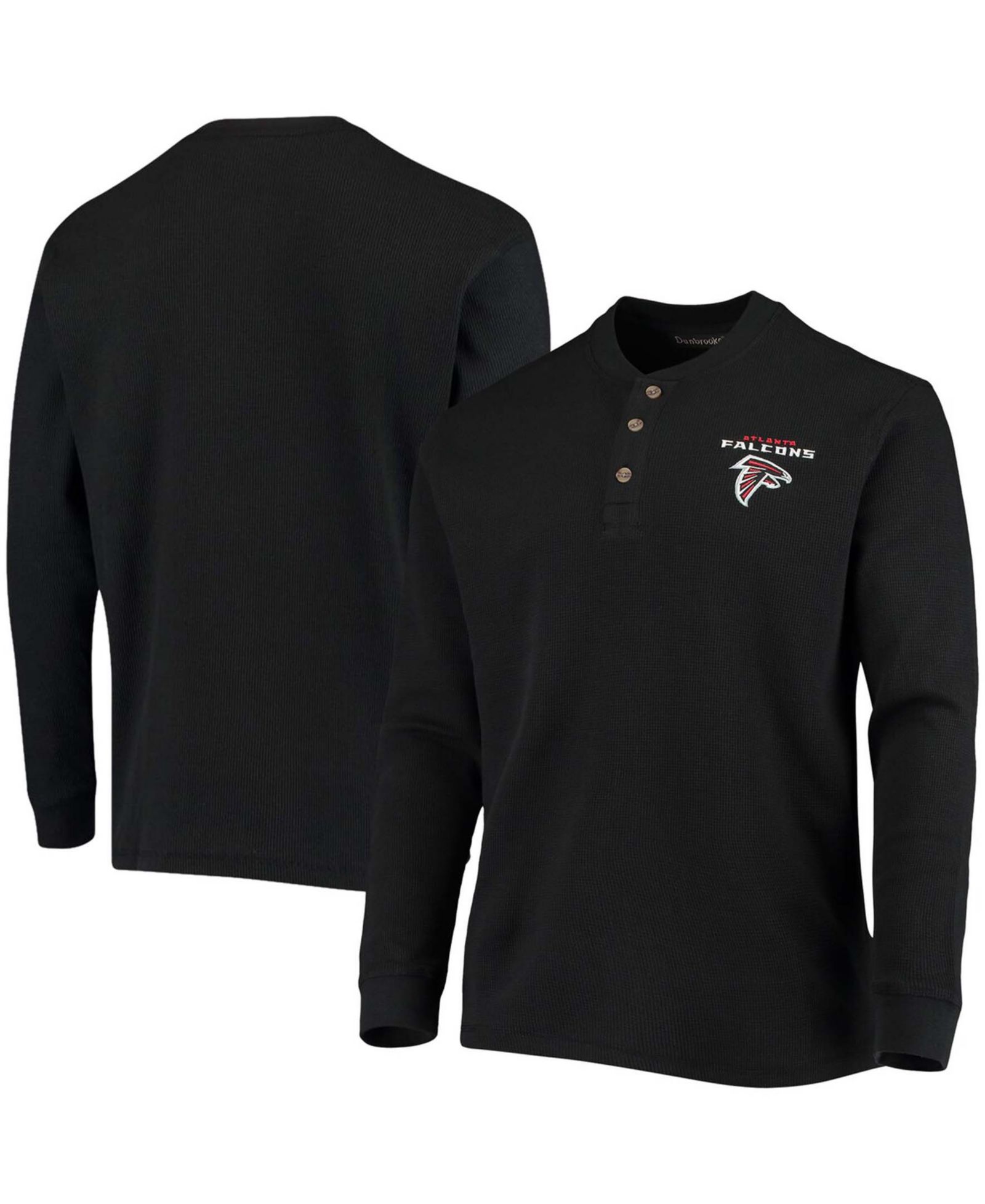 Мужская термофутболка Dunbrooke Black Atlanta Falcons Maverick с длинным рукавом