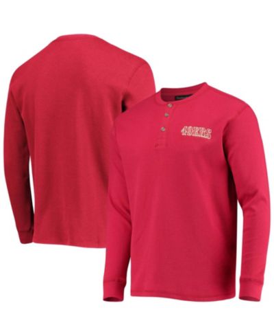 Мужская термофутболка Dunbrooke Scarlet San Francisco 49Ers Team Maverick Thermal Henley Long Sleeve