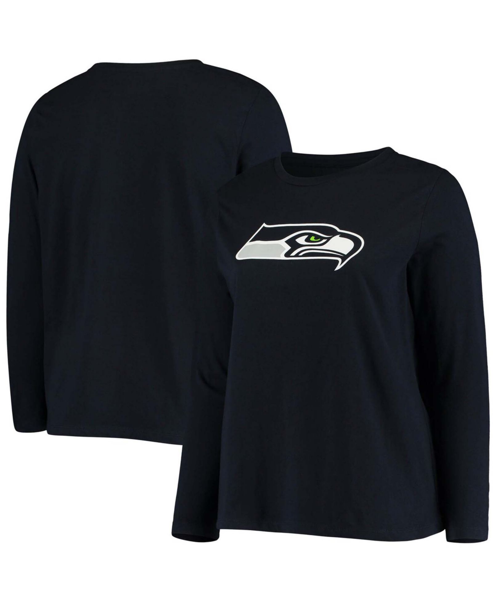 Женская футболка Fanatics Plus Size College Navy Seattle Seahawks с логотипом