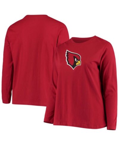 Женская футболка Plus Size Cardinal Arizona Cardinals Primary Logo Long Sleeve