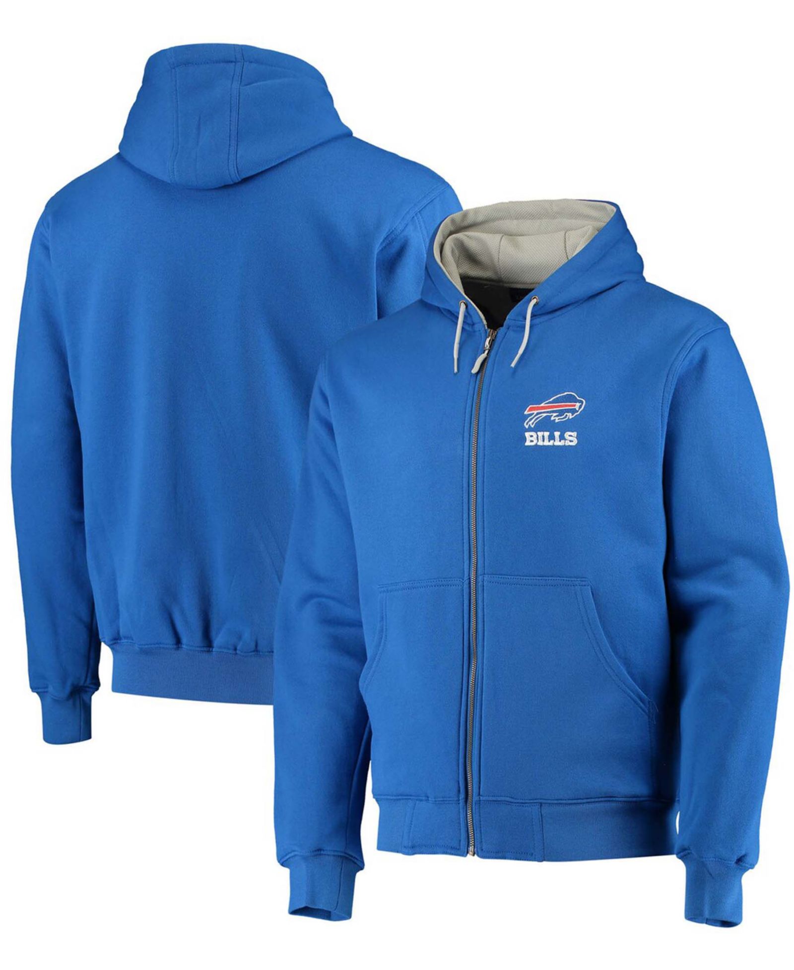 Мужской худи Dunbrooke Royal Buffalo Bills Craftsman Thermal Lined Full-Zip