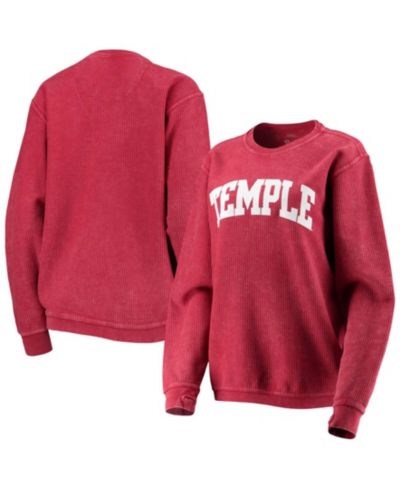 Женское свитшот Pressbox Crimson Temple Owls Comfy Cord Vintage-Like Wash Basic Arch Pullover