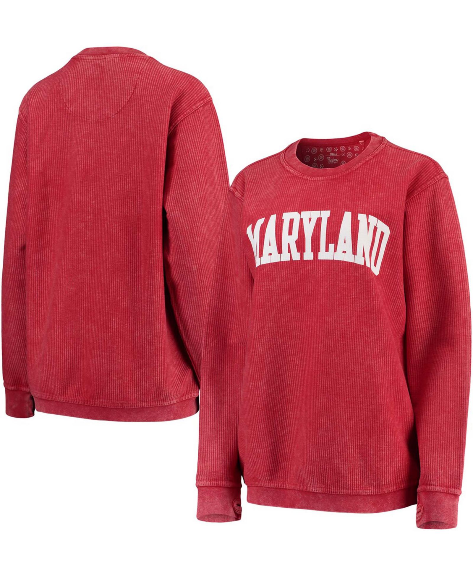 Женская толстовка Red Maryland Terrapins Comfy Cord Vintage-Like Wash
