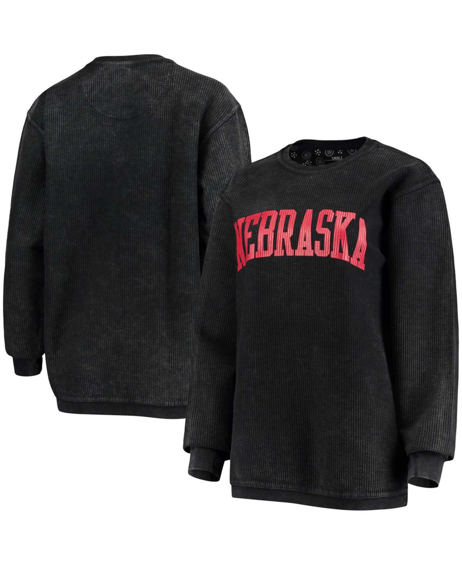 Женское свитшот Nebraska Huskers Black Comfy Cord Vintage-Like Wash
