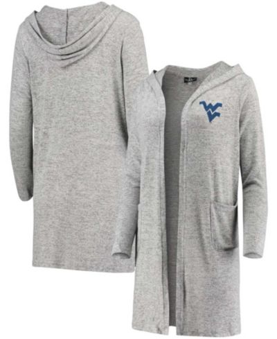 Женский мягкий кардиган с капюшоном West Virginia Mountaineers Heathered Gray