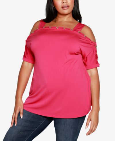 Belldini Plus Size топ с открытыми плечами