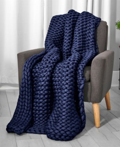 Tranquility Antimicrobial Chunky Knit 11.9 lbs Weighted Blanket, 48" x 72"