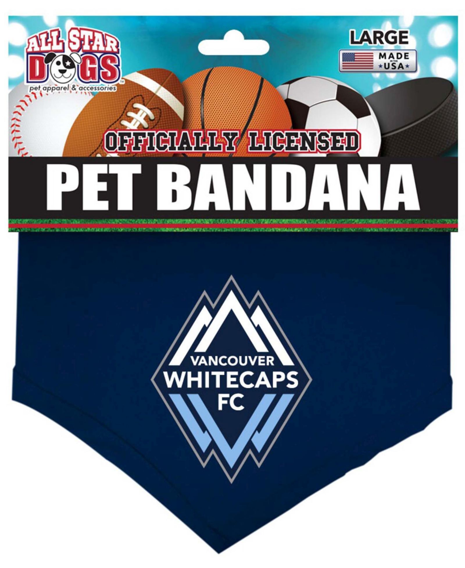 Синий бандана для домашних животных Vancouver Whitecaps FC