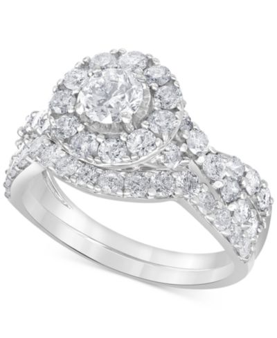 Бриллиантовое обручальное кольцо (2 ct. t.w.) в 14k White Gold