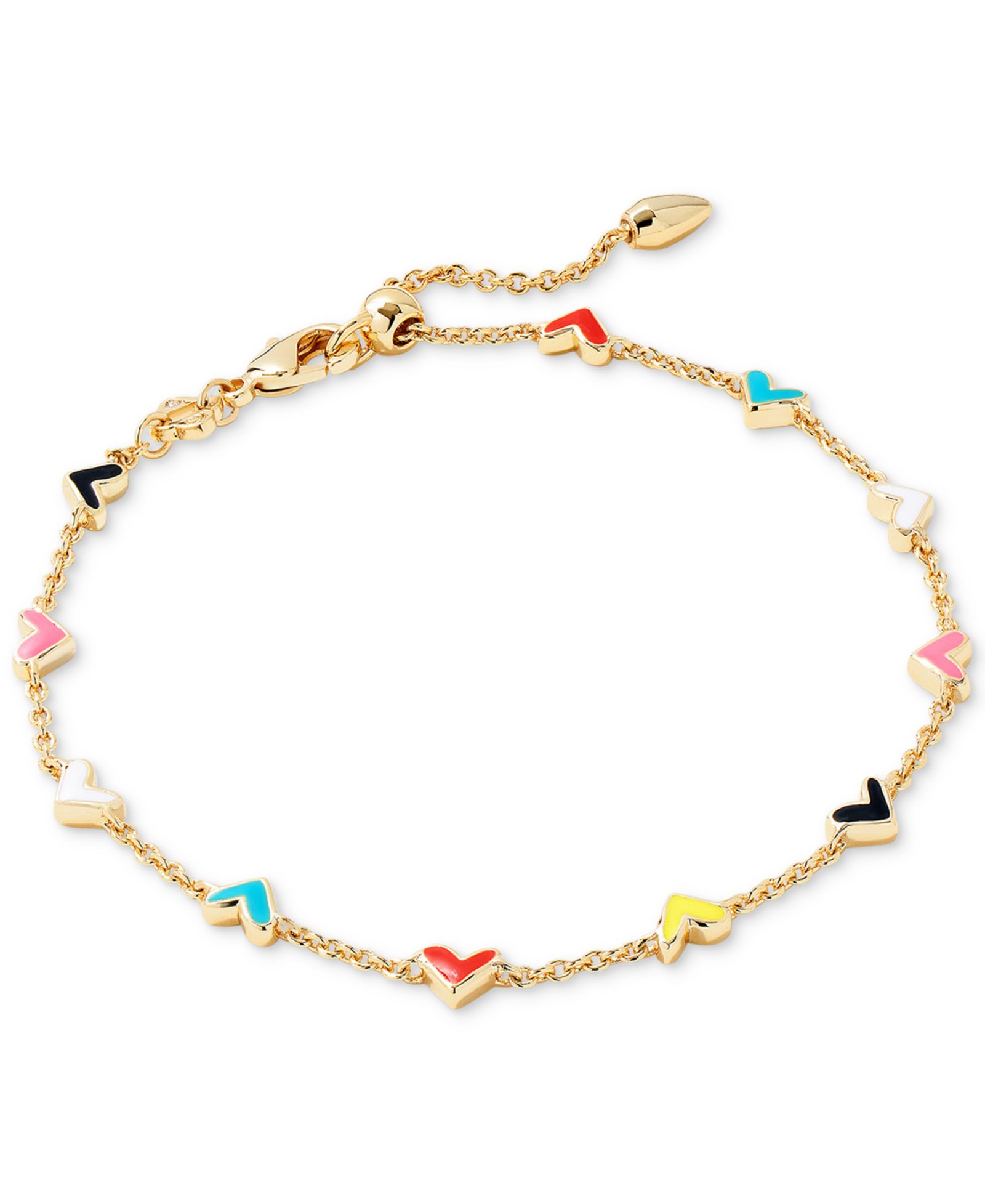 Браслет Kendra Scott 14k Gold-Plated Color Heart Adjustable Link