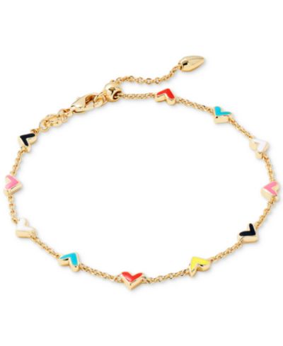Kendra Scott 14k Gold-Plated Color Heart Adjustable Link Bracelet