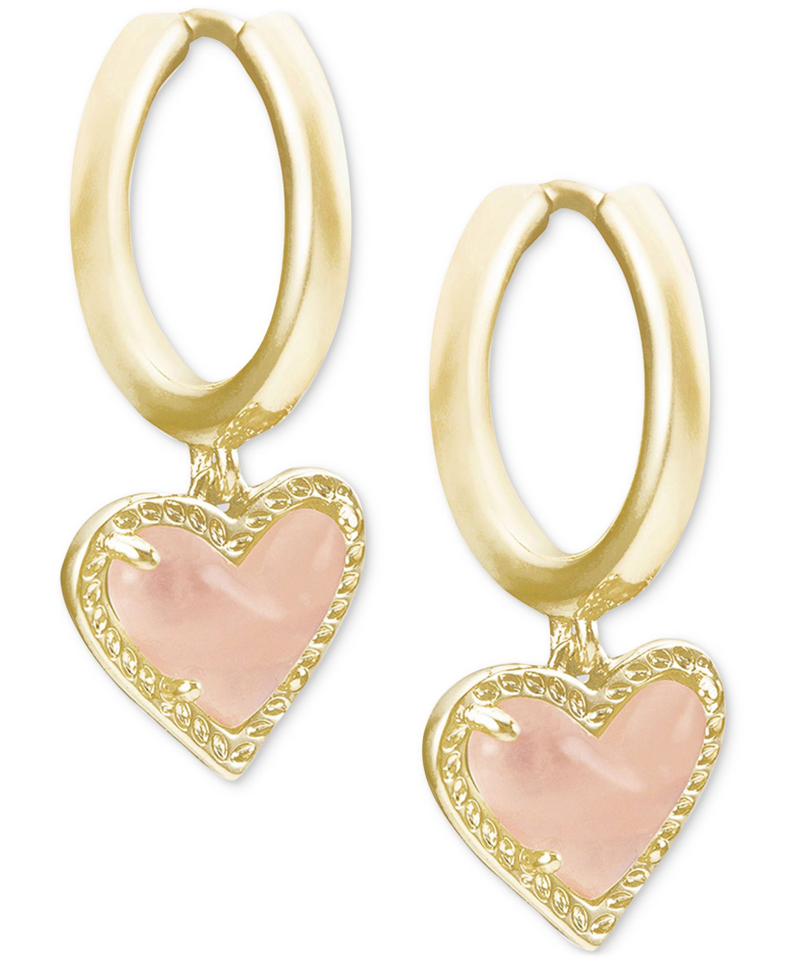 Kendra Scott Pavé & Colored Heart Charm Huggie Hoop Earrings