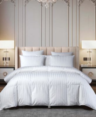 Beautyrest Hungarian Goose Down All Season Damask Stripe Одеяло, Full/Queen