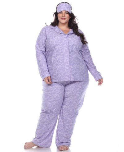Комплект пижамы White Mark Plus Size, 3 предмета