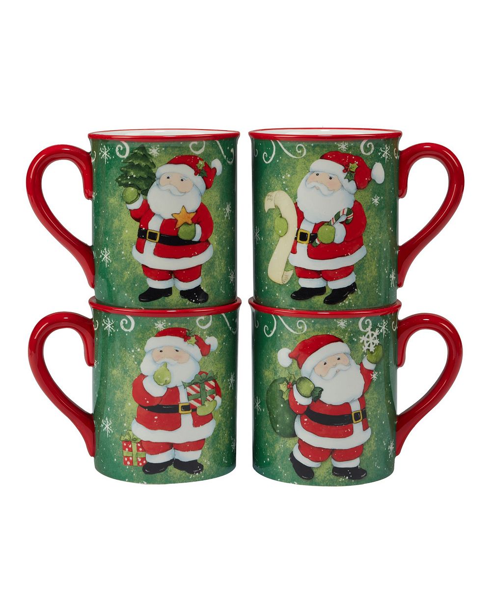 Набор кружек Holiday Magic Santa, 4 предмета
