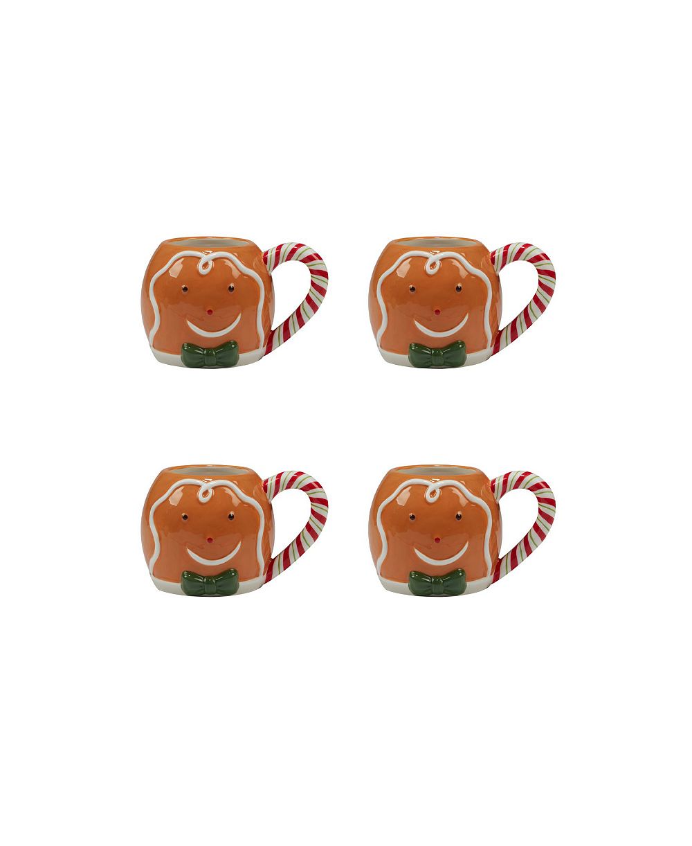 Набор кружек Holiday Magic Gingerbread 4 Piece 3D