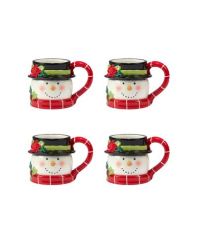 Набор кружек Holiday Magic Snowman 3D 4 Piece