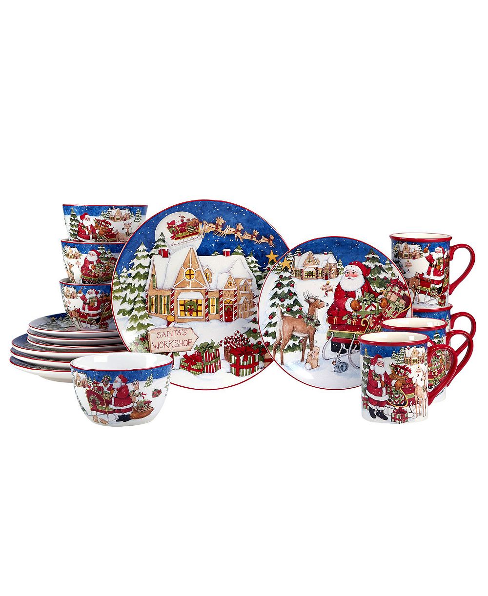 Certified International набор столовой посуды Santa's Workshop, 16 шт.