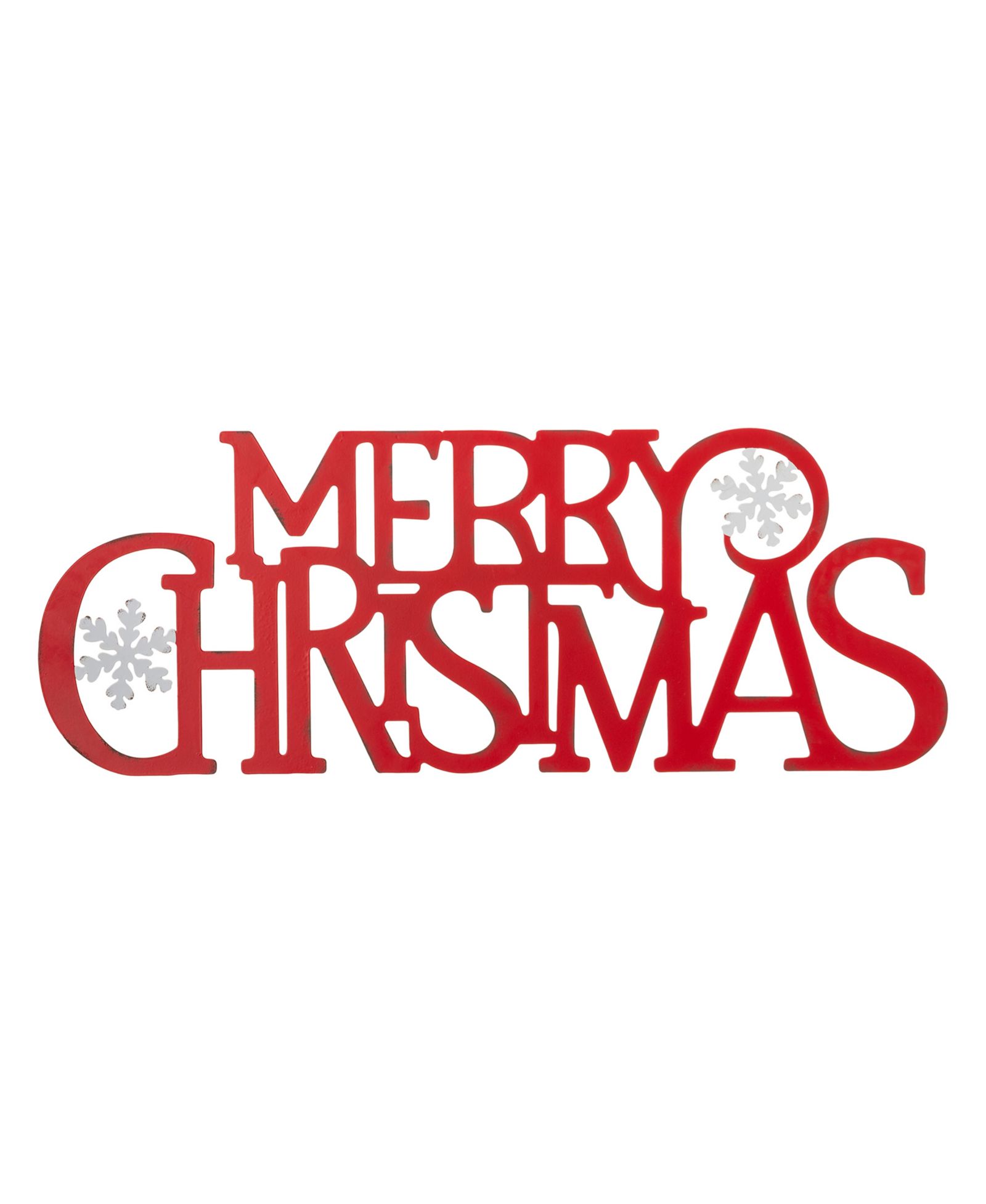 Glitzhome Металлическое украшение на стену Merry Christmas, 24"