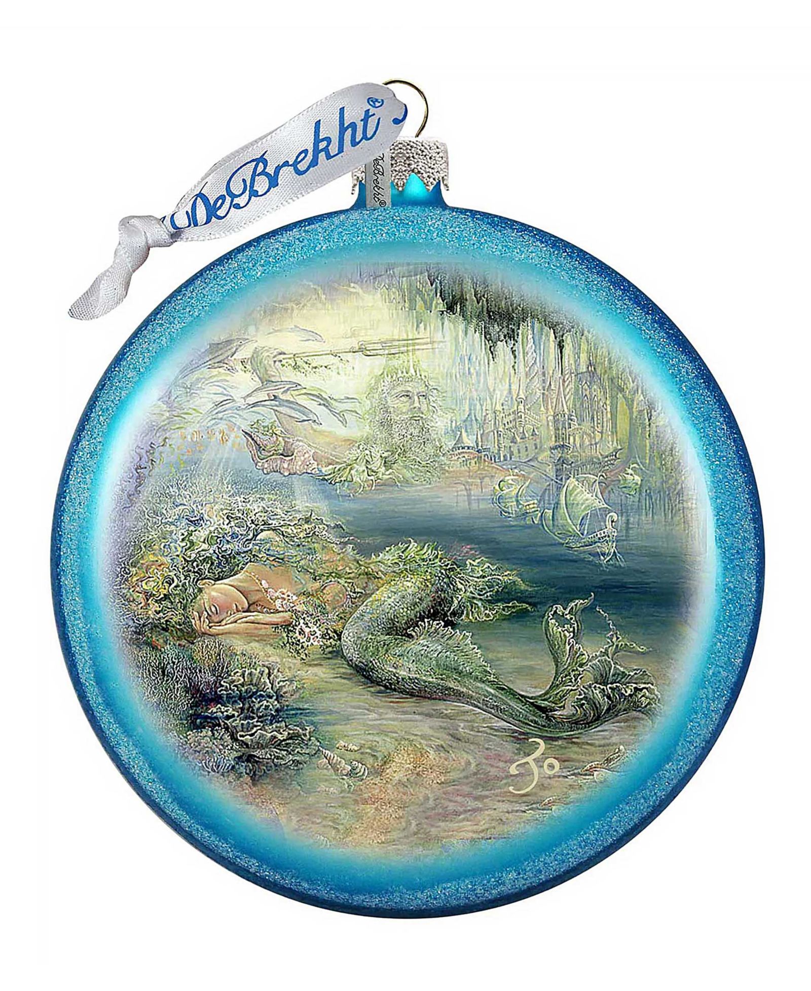 Стеклянное украшение G.DeBrekht Mer Angel Holiday Splendor
