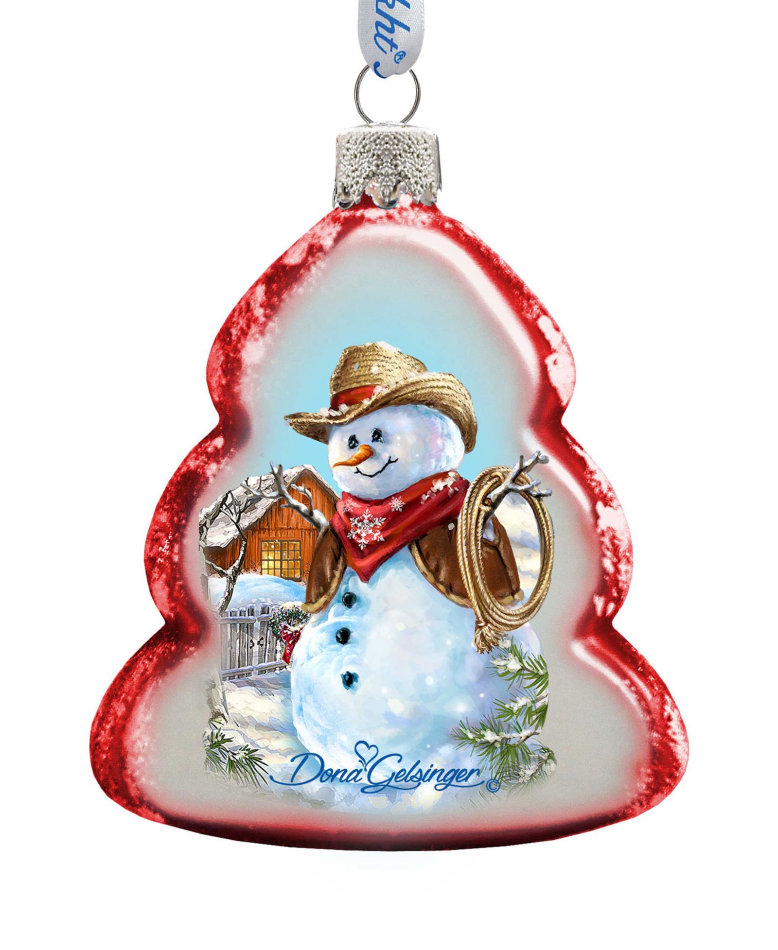 Праздничное украшение Designocracy Cowboy Snowman Mercury Holiday Ornament