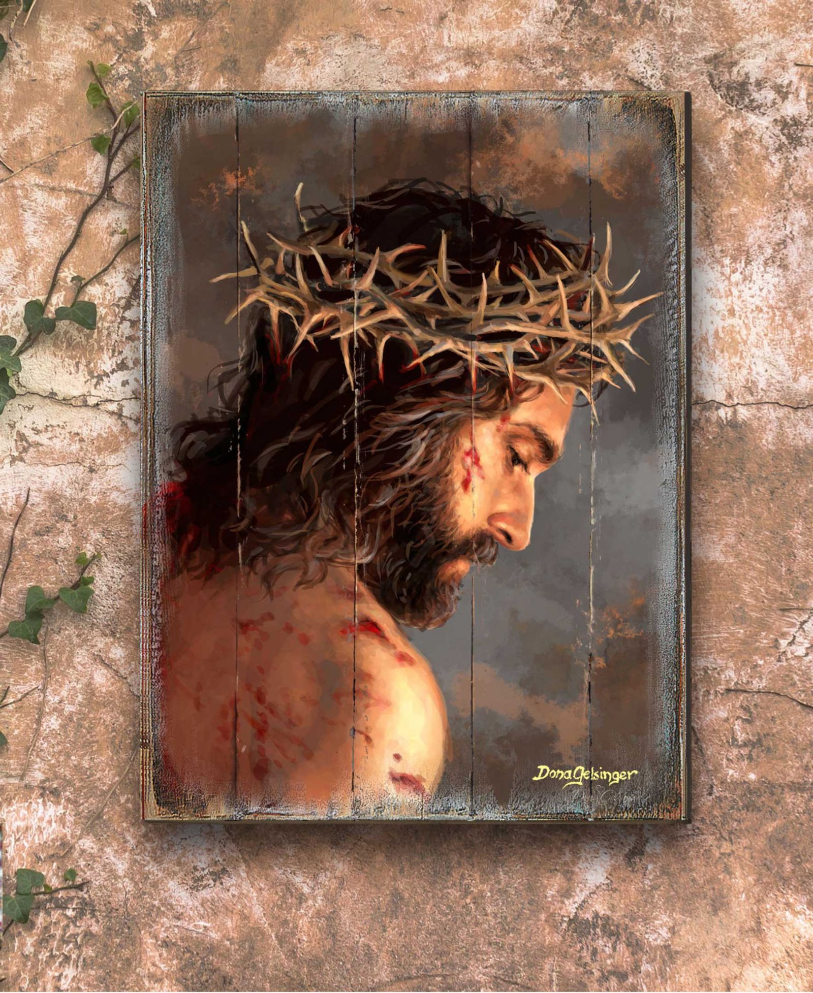Designocracy Декор на стену или настольный декор Jesus Wooden Wall Decor