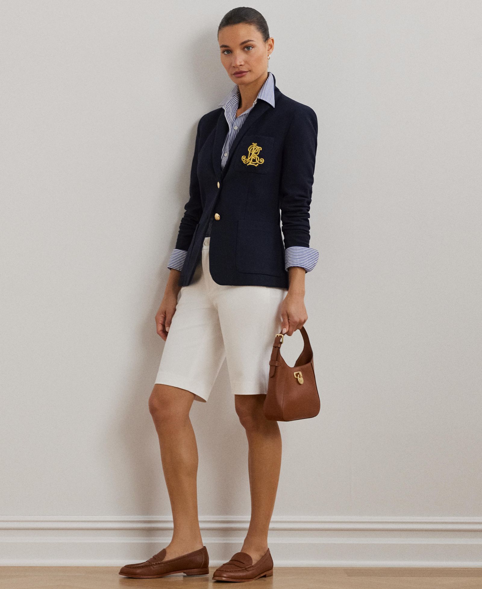 Lauren Ralph Lauren шорты Бермуда из твилла со стрейч-эффектом