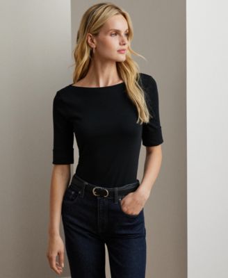 Lauren Ralph Lauren топ с удлиненным воротником