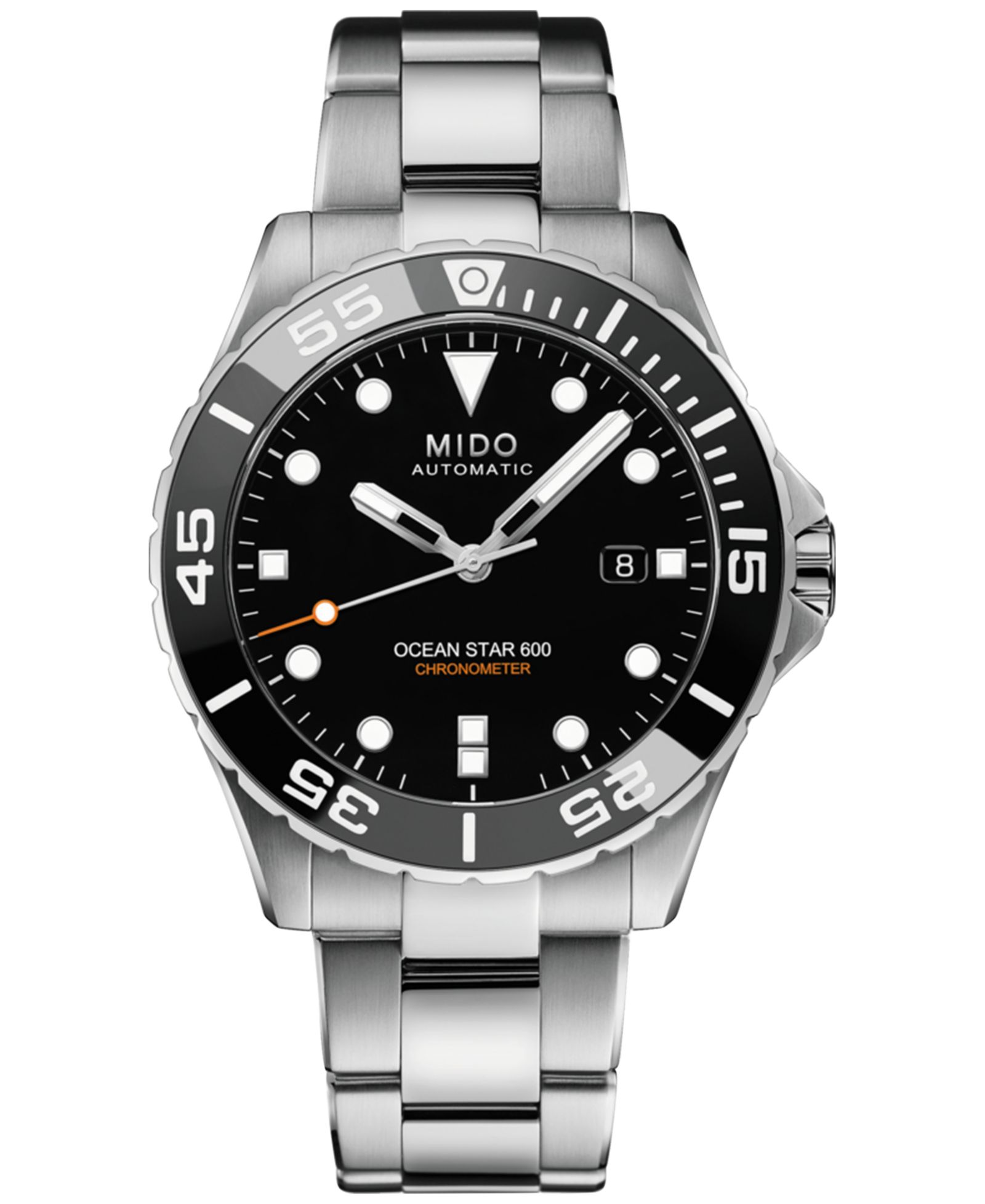 Mido Мужские часы Ocean Star 600 Chronometer, стальной браслет, 44mm
