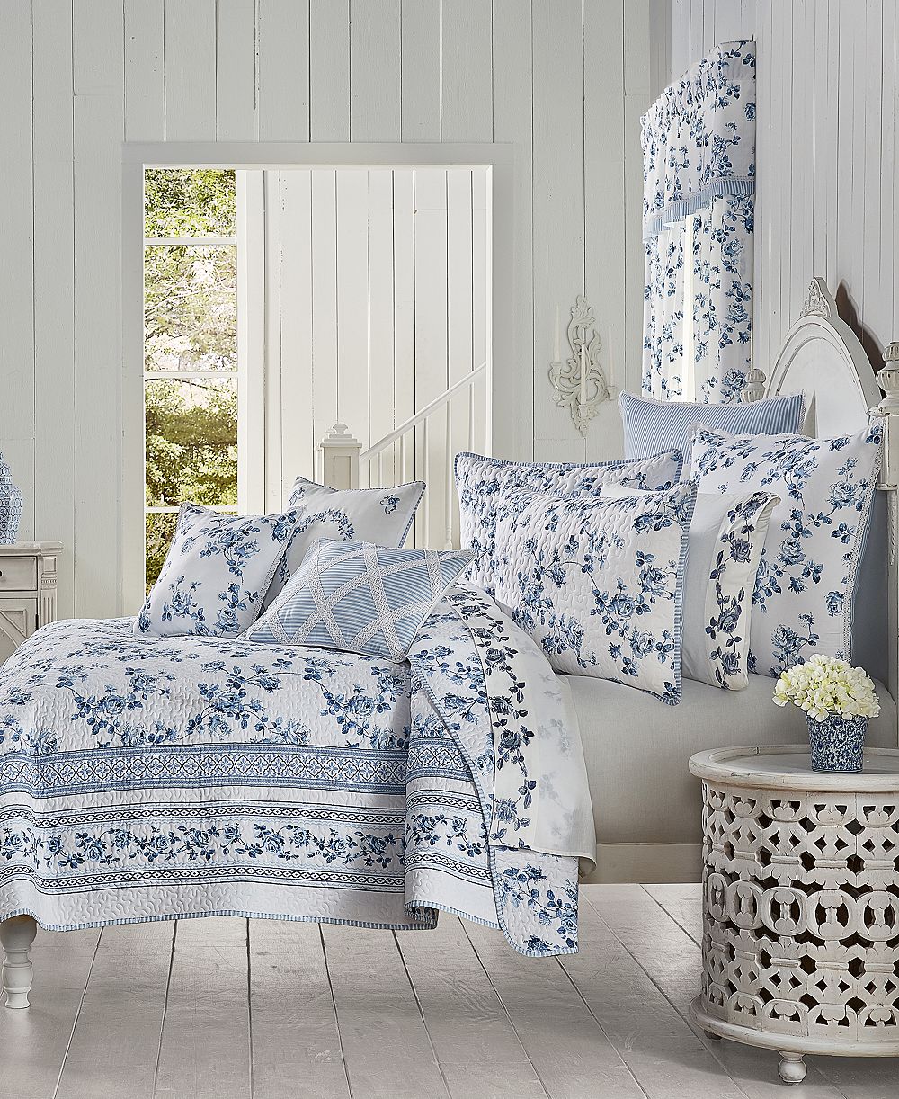 Royal Court Rialto Classic Floral 3-Pc. Quilt Set, Full/Queen