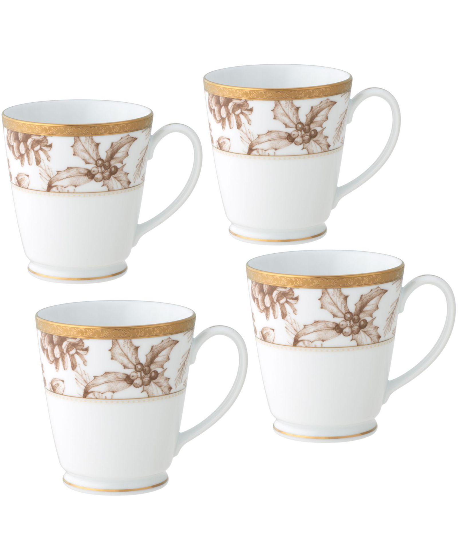 Noritake чашки Holiday Harvest Gold, набор из 4 шт., 12 oz.