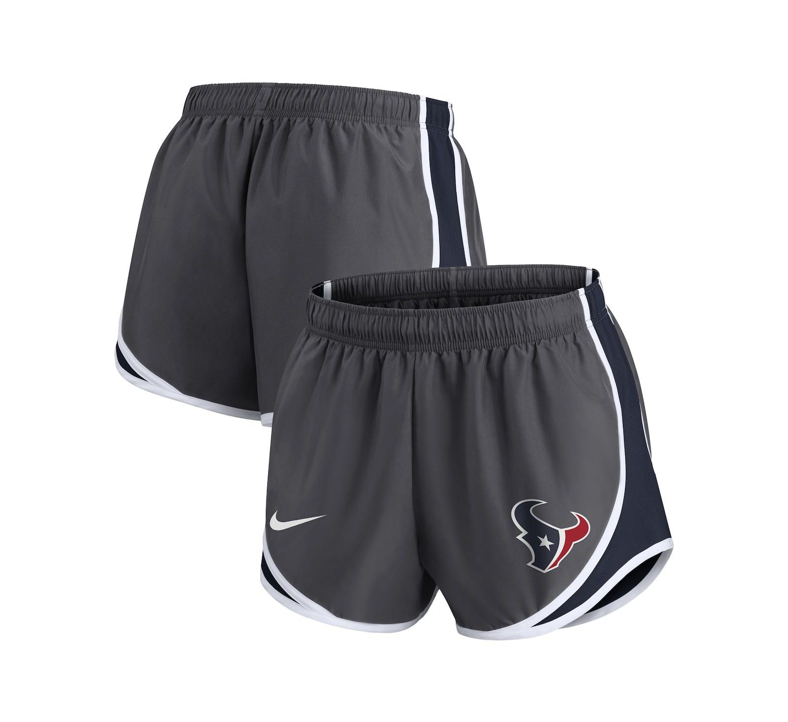 Женские шорты Nike Charcoal Houston Texans Logo Performance Tempo