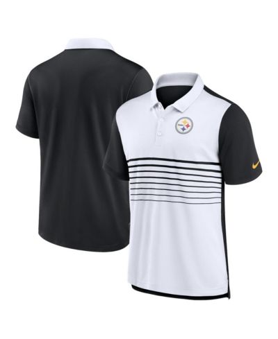 Nike Мужской Black, White Pittsburgh Steelers Fashion Performance Polo Shirt