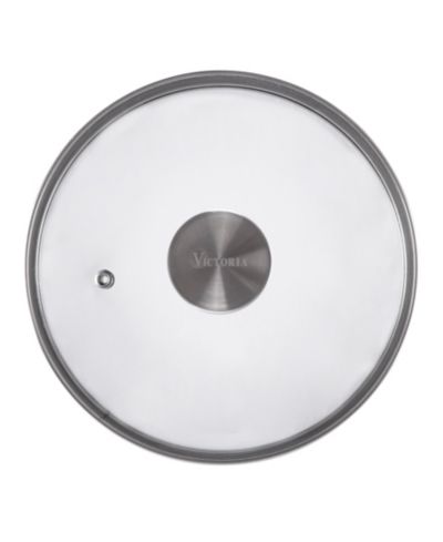 Стеклянная крышка Victoria с ручкой из нержавеющей стали для сковороды 6.5"