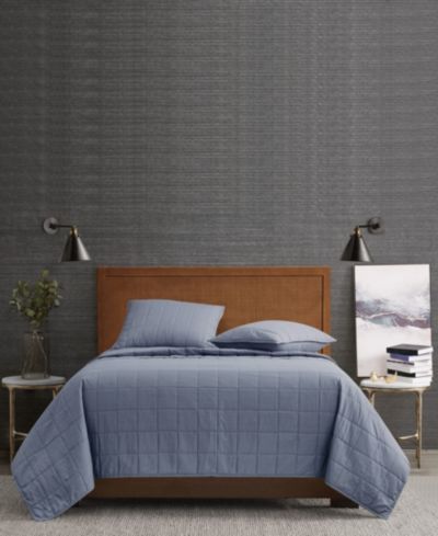 London Fog Solid 3 Piece Quilt Set, Full/Queen