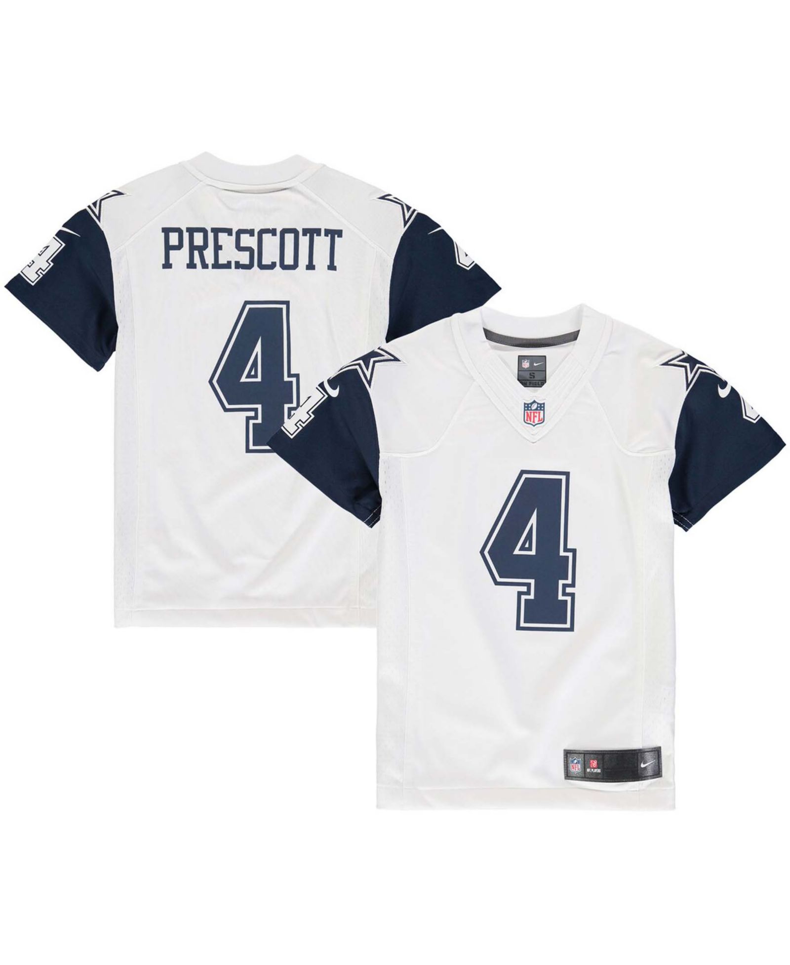 Nike джерси Dak Prescott White Dallas Cowboys Color Rush Game для мальчиков