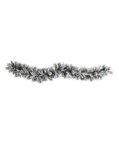 Nearly Natural Рождественская гирлянда с шишками и 35 LED Lights, 6'