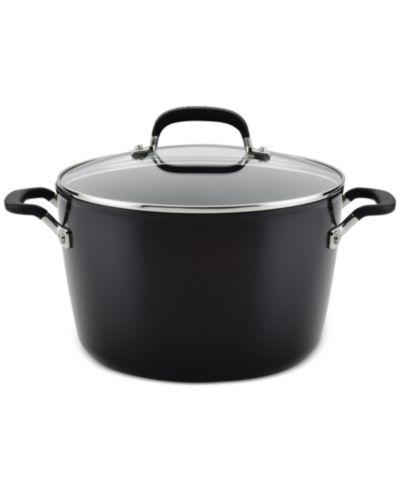 KitchenAid Hard Anodized кастрюля с крышкой, 8 Quart, антипригарное покрытие