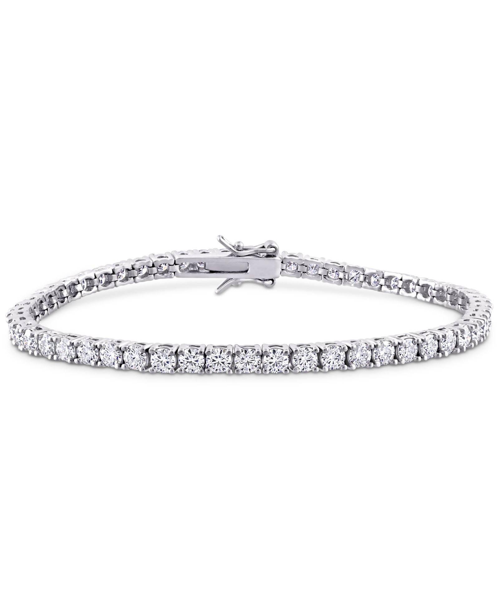 Браслет Lab-Created Moissanite Tennis Bracelet (5-1/10 ct. t.w.) из стерлингового серебра