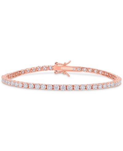 Lab-Grown Moissanite Tennis Bracelet (5-1/10 ct. t.w) in 18k Rose Gold-Plated Sterling Silver