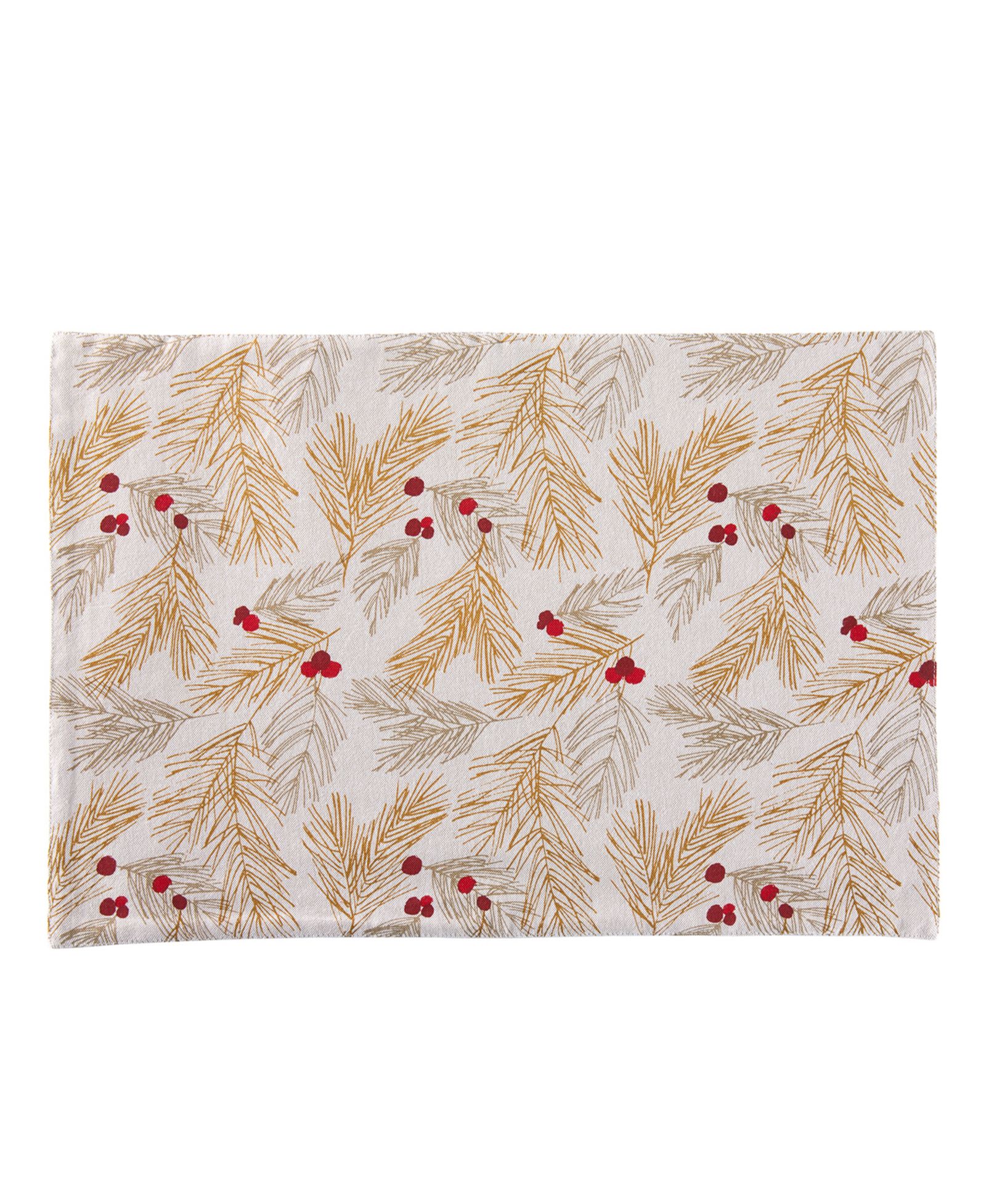 Metallic Sprig Placemat Set, 4 Piece