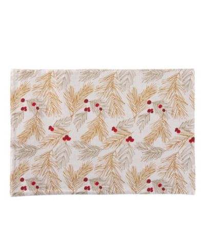 Metallic Sprig Placemat Set, 4 Piece