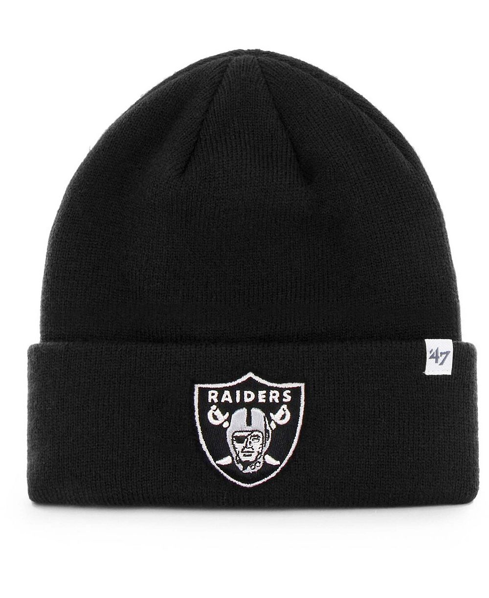 Черная вязаная шапка с манжетами для мальчиков и девочек Las Vegas Raiders