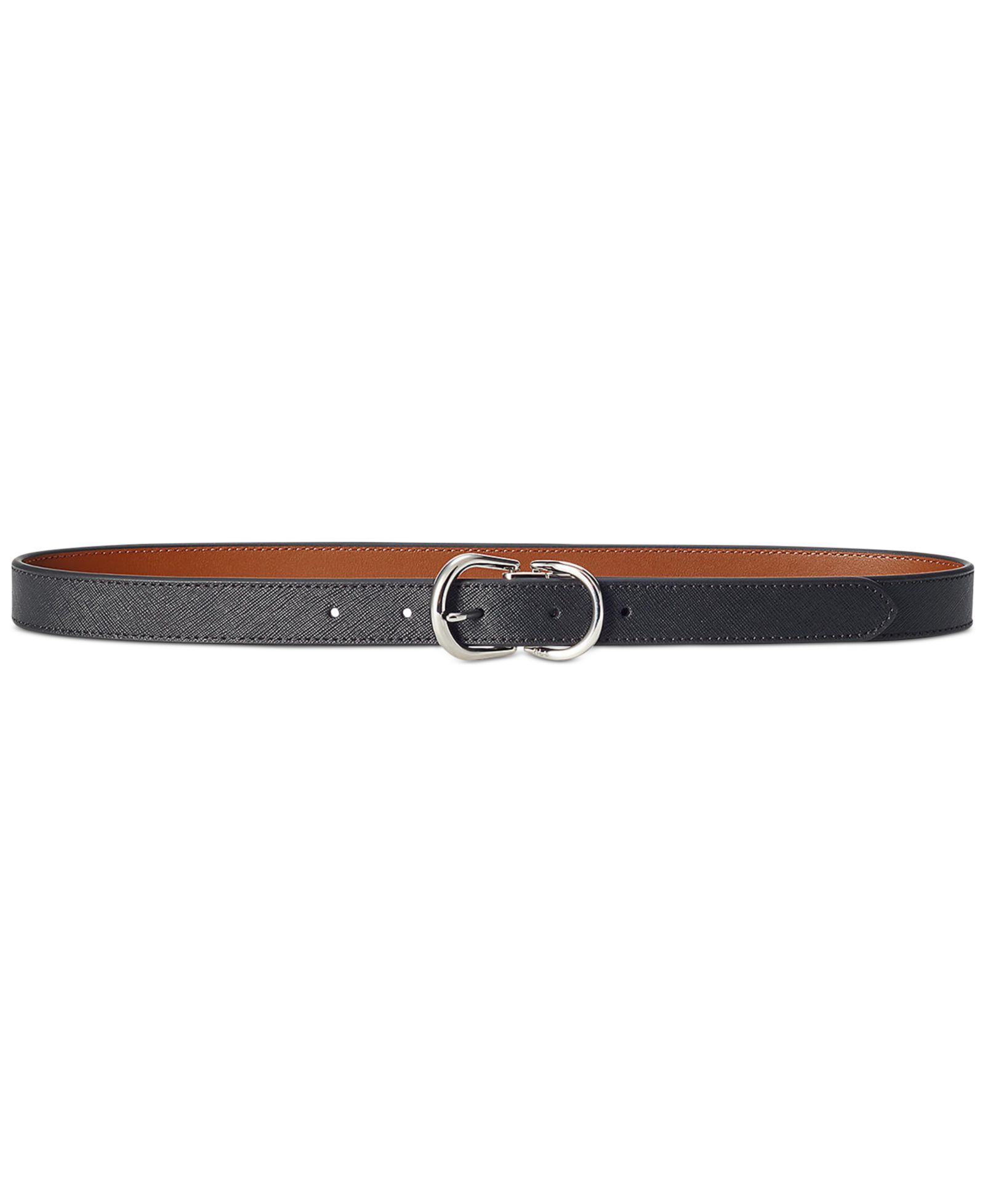 Lauren Ralph Lauren Reversible Crosshatch Leather Belt