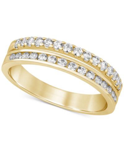 Кольцо с бриллиантами Diamond Split Row Band (1/2 ct. t.w.) в 14k Gold