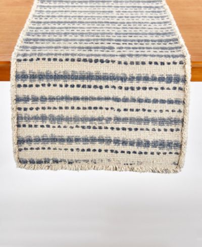 Water Stripe Printed Table Runner, 72" x 14"