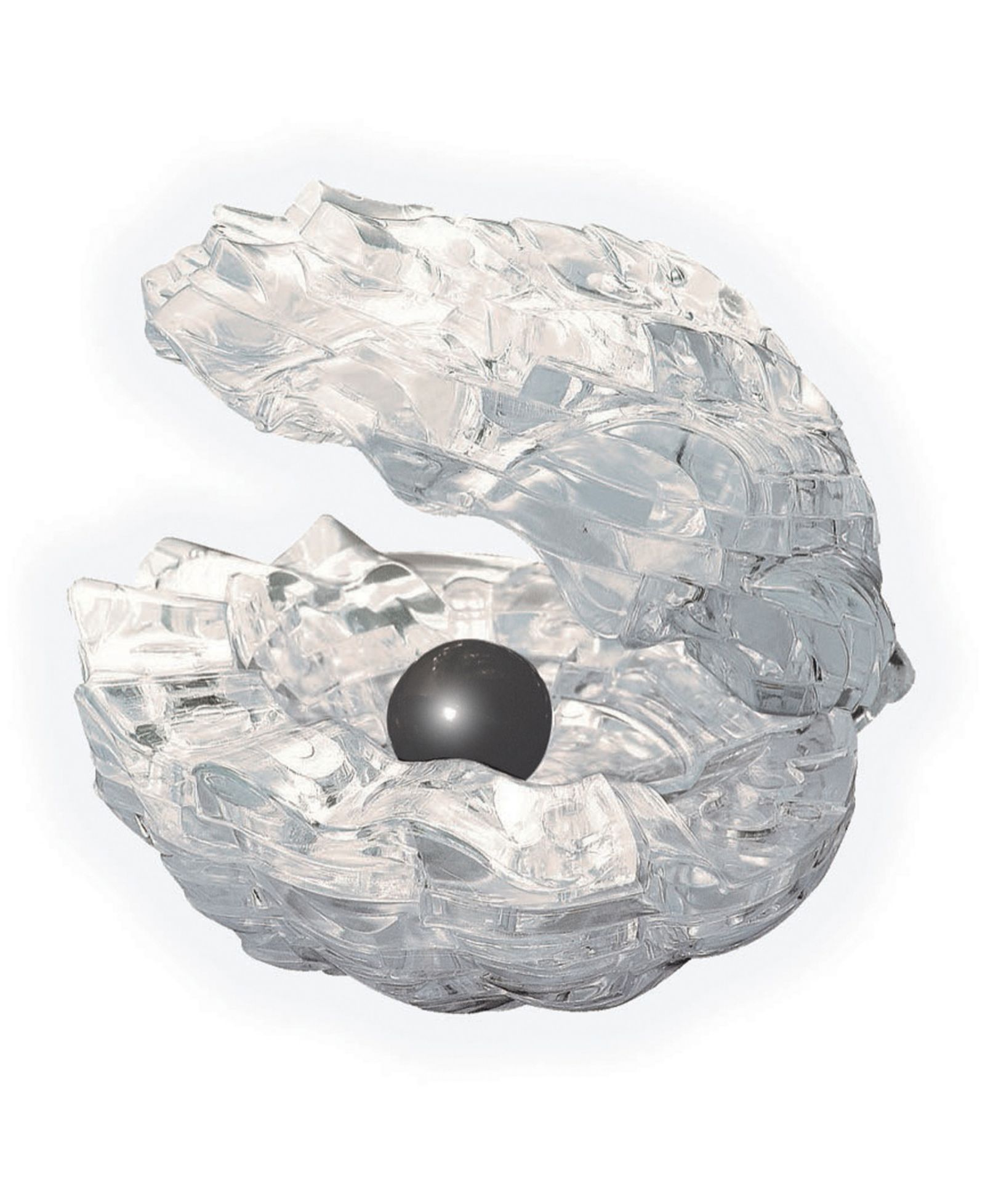 Areyougame 3D Crystal Puzzle - Черная имитация жемчуга в прозрачной ракушке - 48 деталей
