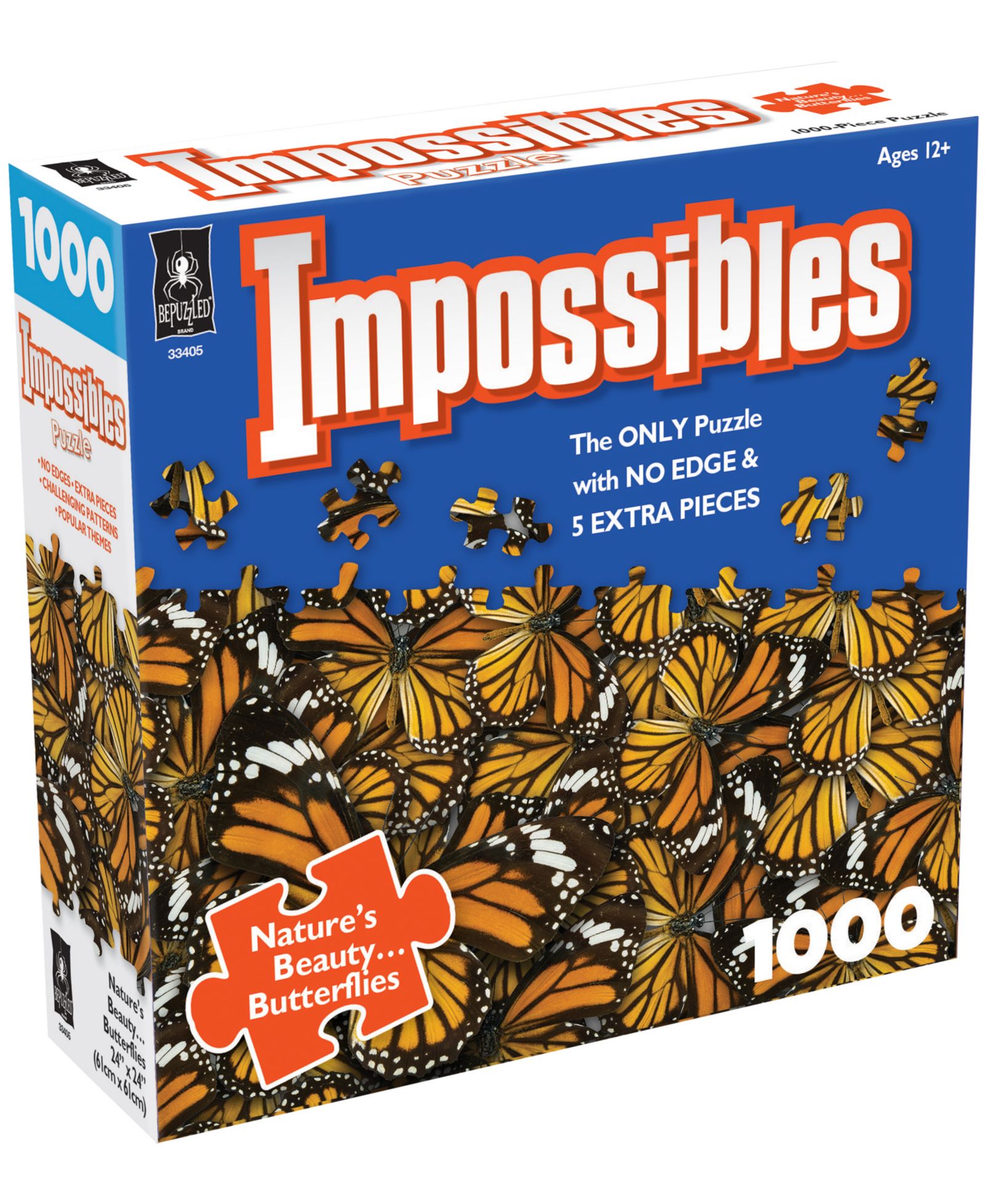 Пазл BePuzzled Impossible Puzzle - Nature's Beauty Butterflies - 1000 Piece