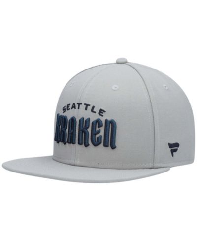 Мужская кепка Fanatics Seattle Kraken с логотипом, серая