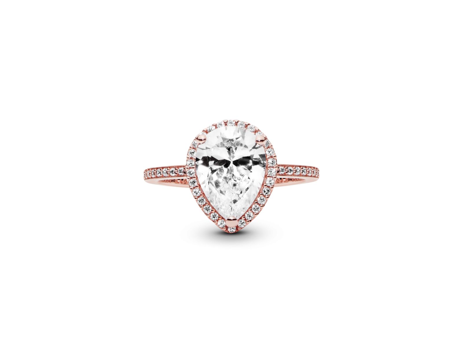 Кольцо Pandora Cubic Zirconia Timeless Sparkling Teardrop Halo
